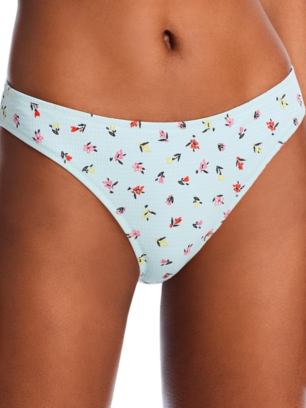Solid & Striped the Tati Bikini Bottoms Embroidered Floral Sky